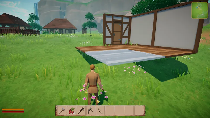 Placing timber-frame walls with the modular building system